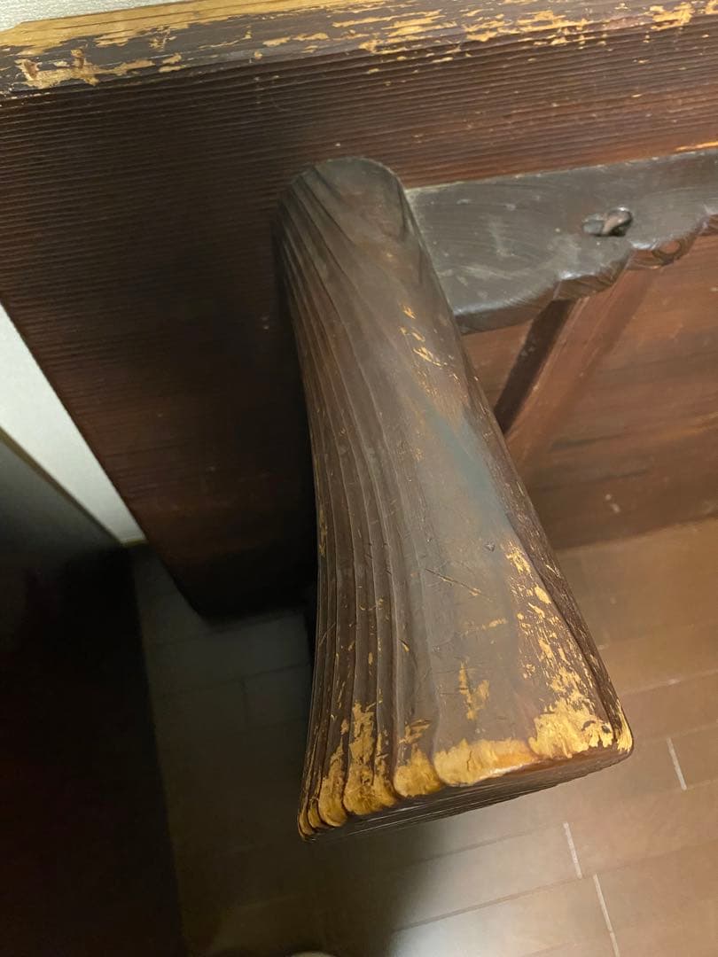 希少◾️美しい年輪　屋久杉 浮造り 無垢  一枚板 座卓  昭和初期〜中期