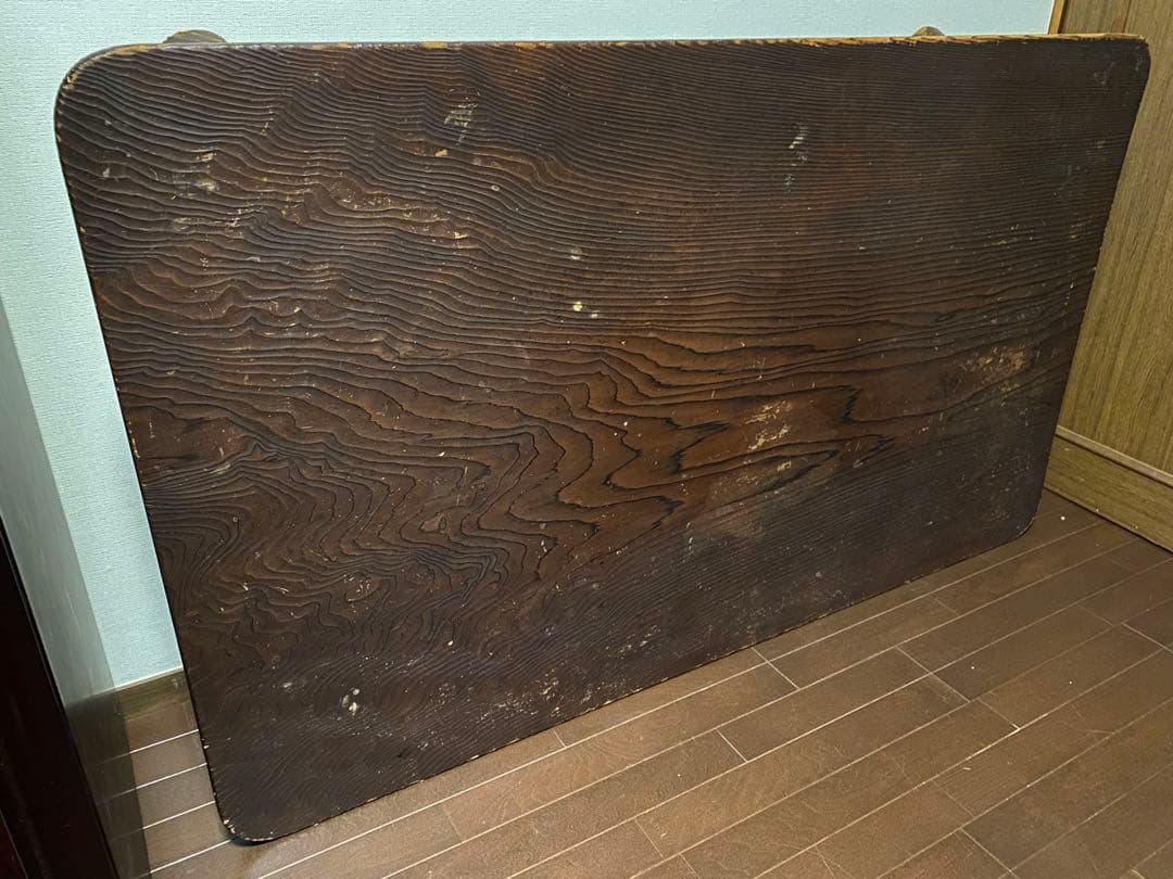 希少◾️美しい年輪　屋久杉 浮造り 無垢  一枚板 座卓  昭和初期〜中期