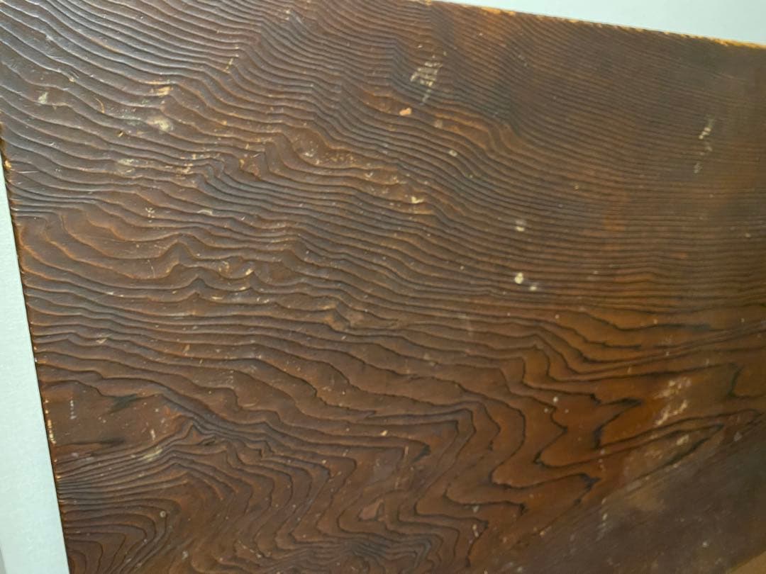 希少◾️美しい年輪　屋久杉 浮造り 無垢  一枚板 座卓  昭和初期〜中期