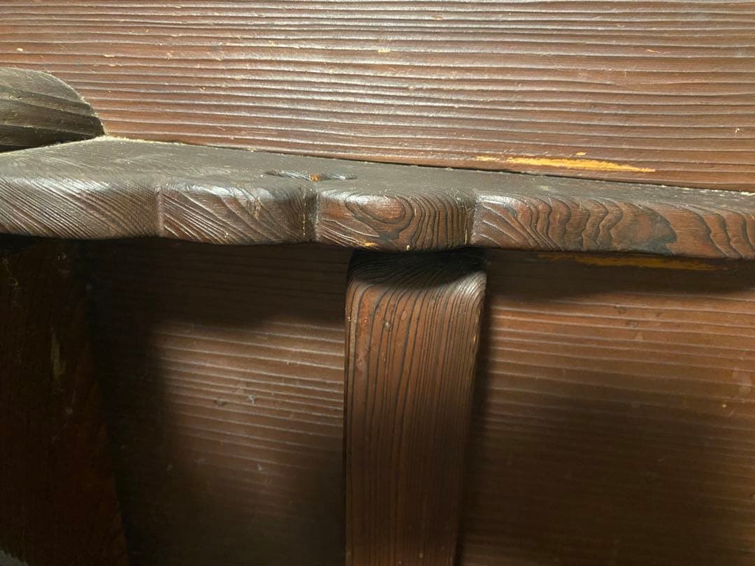 希少◾️美しい年輪　屋久杉 浮造り 無垢  一枚板 座卓  昭和初期〜中期