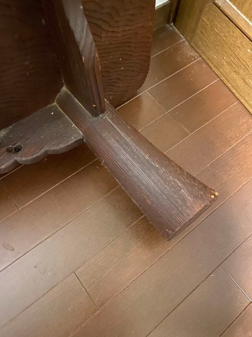 希少◾️美しい年輪　屋久杉 浮造り 無垢  一枚板 座卓  昭和初期〜中期