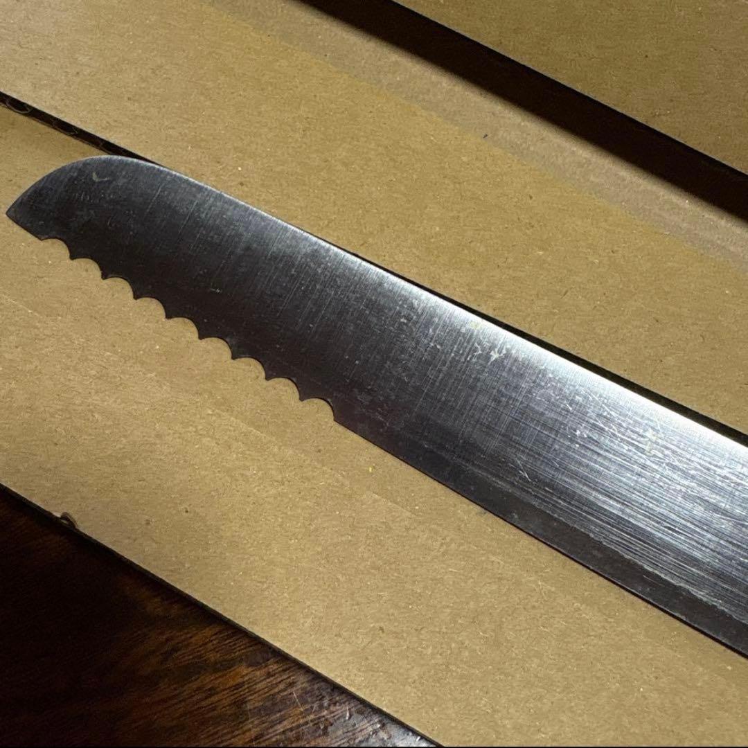 タダフサ工房　高級パン切りナイフ ステンレススチール 波刃