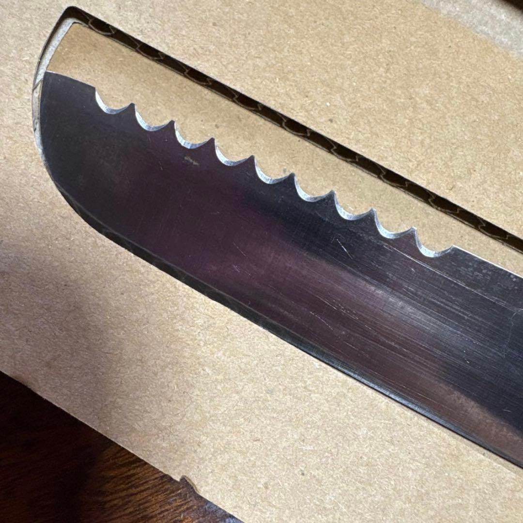 タダフサ工房　高級パン切りナイフ ステンレススチール 波刃