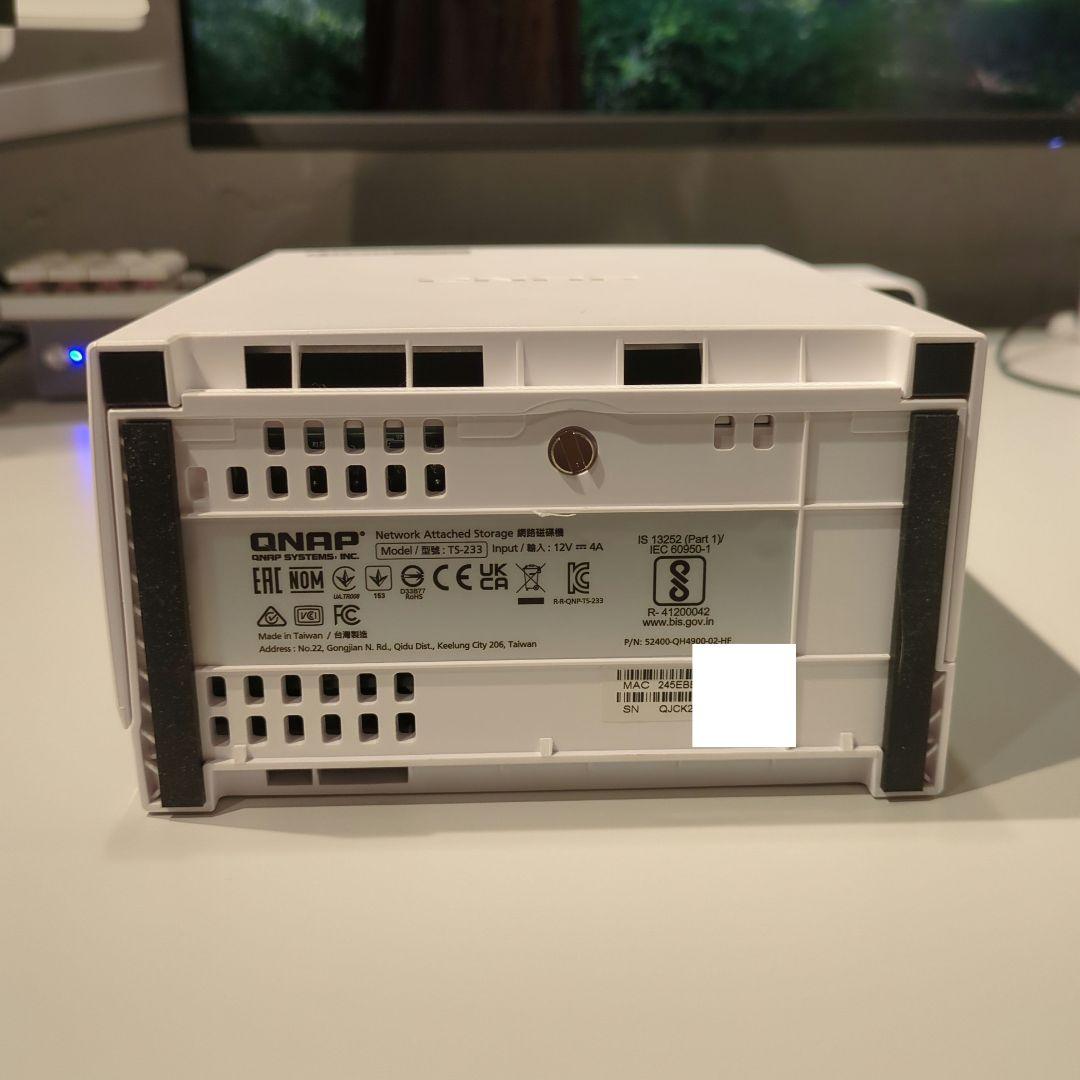 QNAP TS-233 2ベイ NAS 本体のみ 初期化済 HDD無 動作確認済