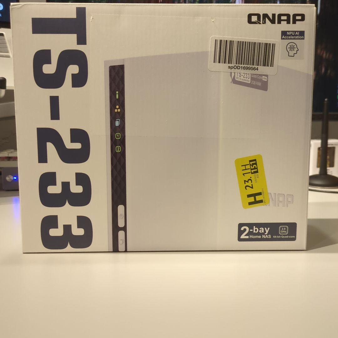 QNAP TS-233 2ベイ NAS 本体のみ 初期化済 HDD無 動作確認済