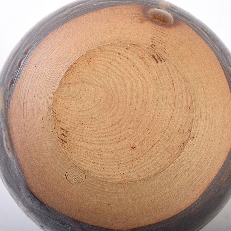 茶道具　高取焼　高取丸壺茶入　仕覆付　在銘　時代箱　V　6881