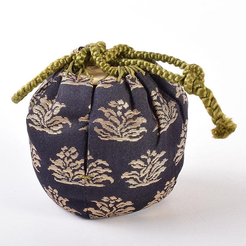 茶道具　高取焼　高取丸壺茶入　仕覆付　在銘　時代箱　V　6881