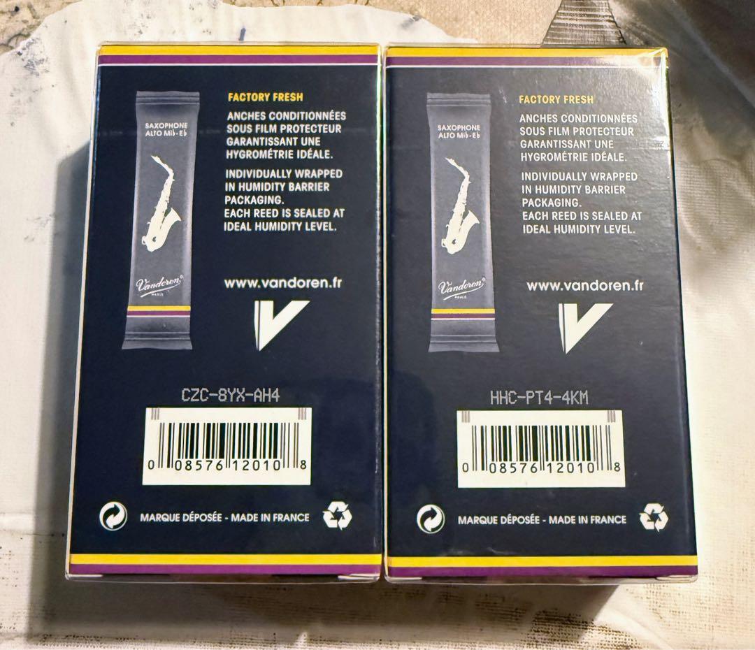 新品未開封 Vandoren アルトサックスリード 2 1/2 10枚入り2箱