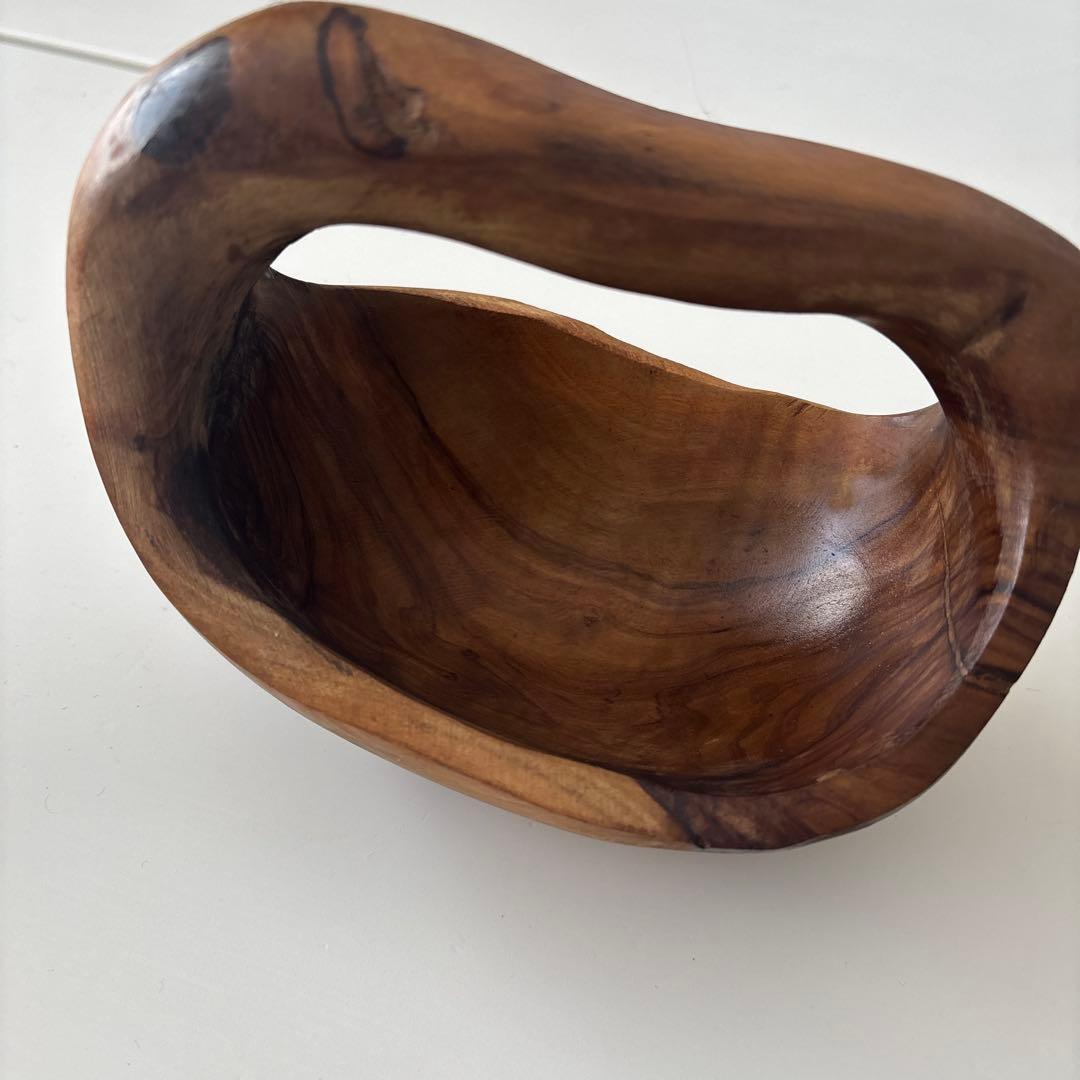 オリーブウッドのバスケットボウル