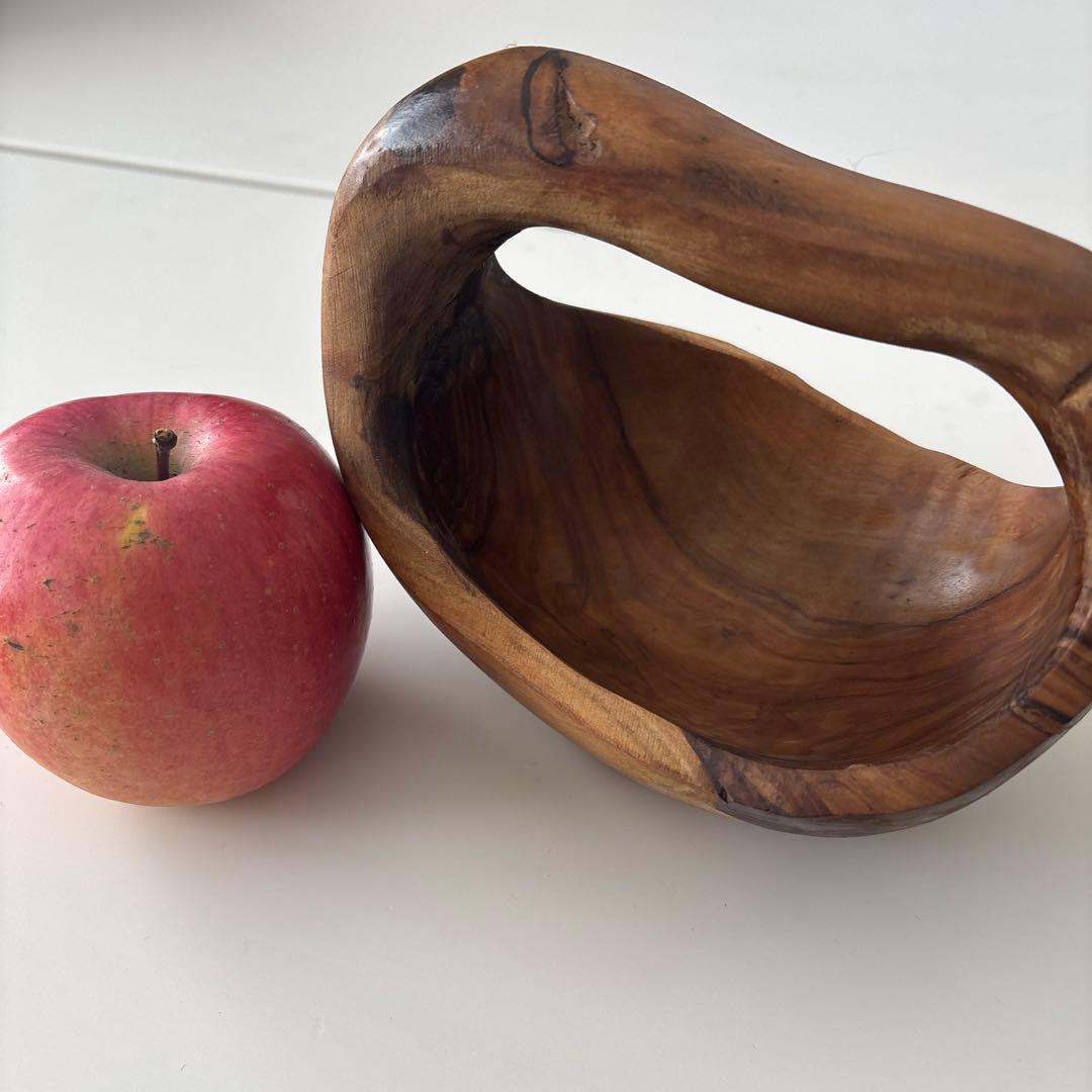 オリーブウッドのバスケットボウル