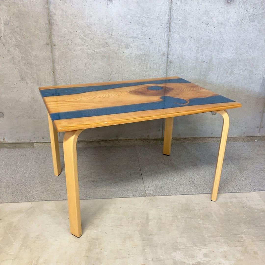 流木×レジンの一点ものテーブル サイドテーブル ディスプレイ台