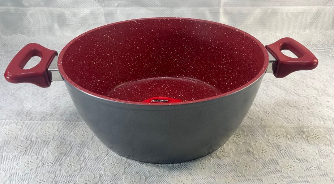 フレーバーストーンFlavorStone フライパン、鍋セット 2個 赤