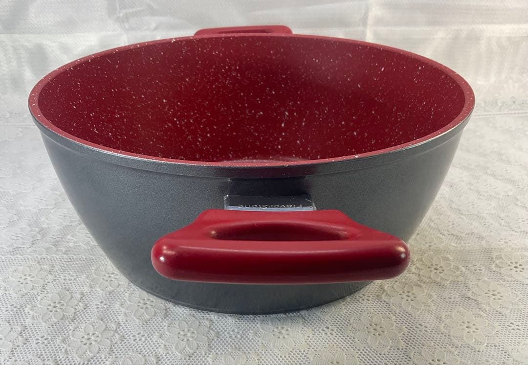 フレーバーストーンFlavorStone フライパン、鍋セット 2個 赤