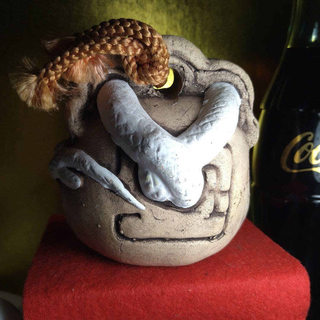 陶器製 蛇の装飾品 約10cm