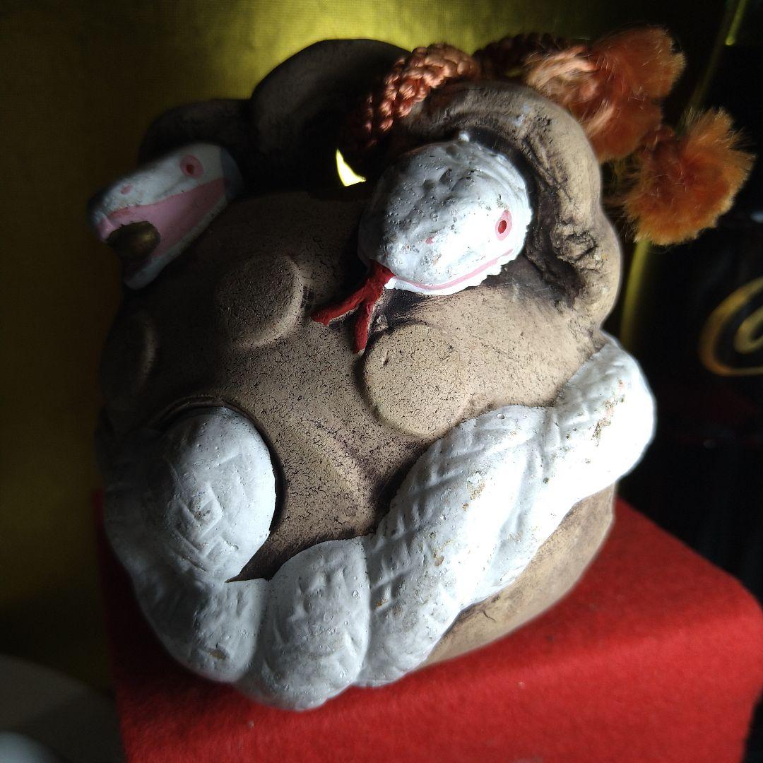 陶器製 蛇の装飾品 約10cm