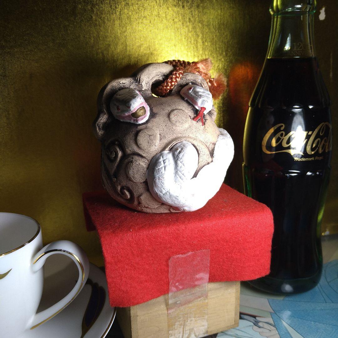 陶器製 蛇の装飾品 約10cm