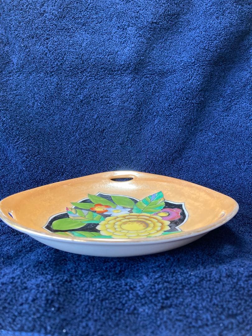 オールドノリタケ アールデコ調花柄　絵皿