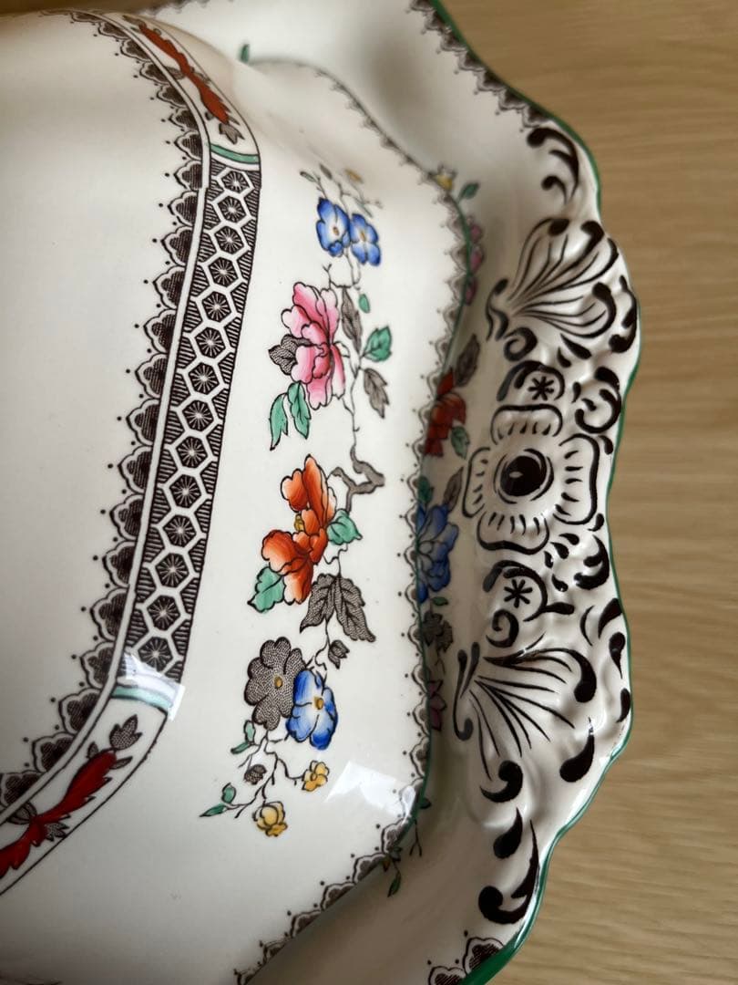 蓋付きボウル　イギリス　SPODE　ヴィンテージ　陶磁器