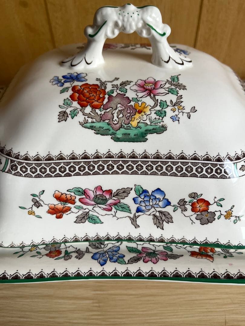 蓋付きボウル　イギリス　SPODE　ヴィンテージ　陶磁器