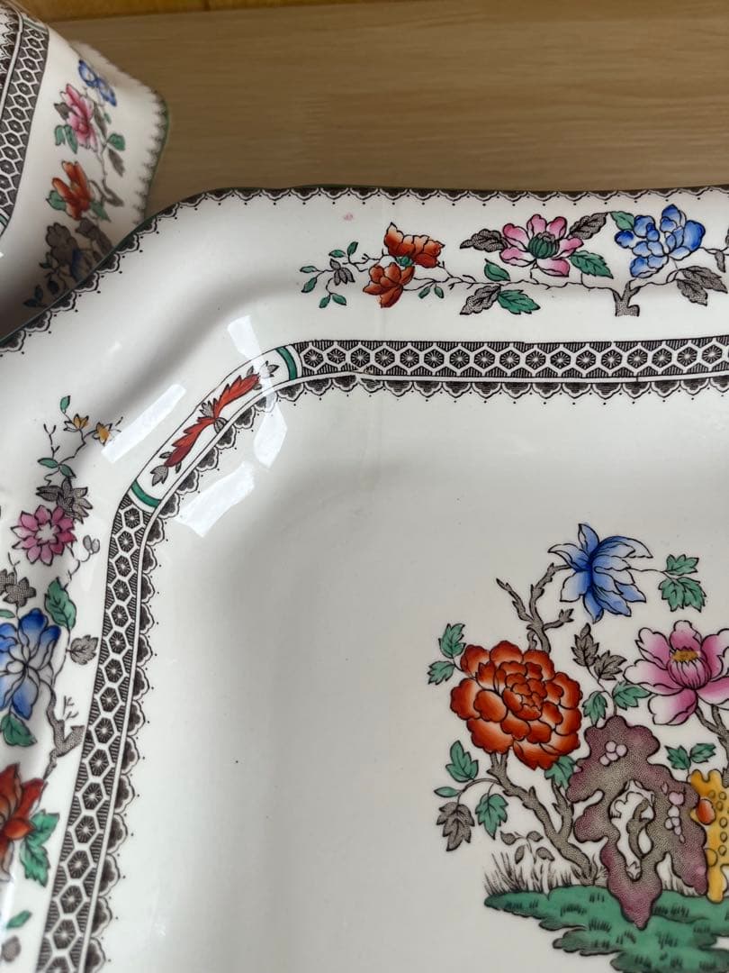 蓋付きボウル　イギリス　SPODE　ヴィンテージ　陶磁器