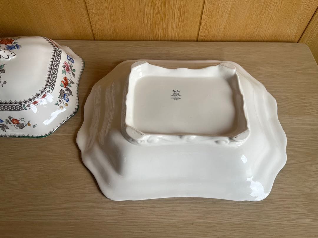 蓋付きボウル　イギリス　SPODE　ヴィンテージ　陶磁器