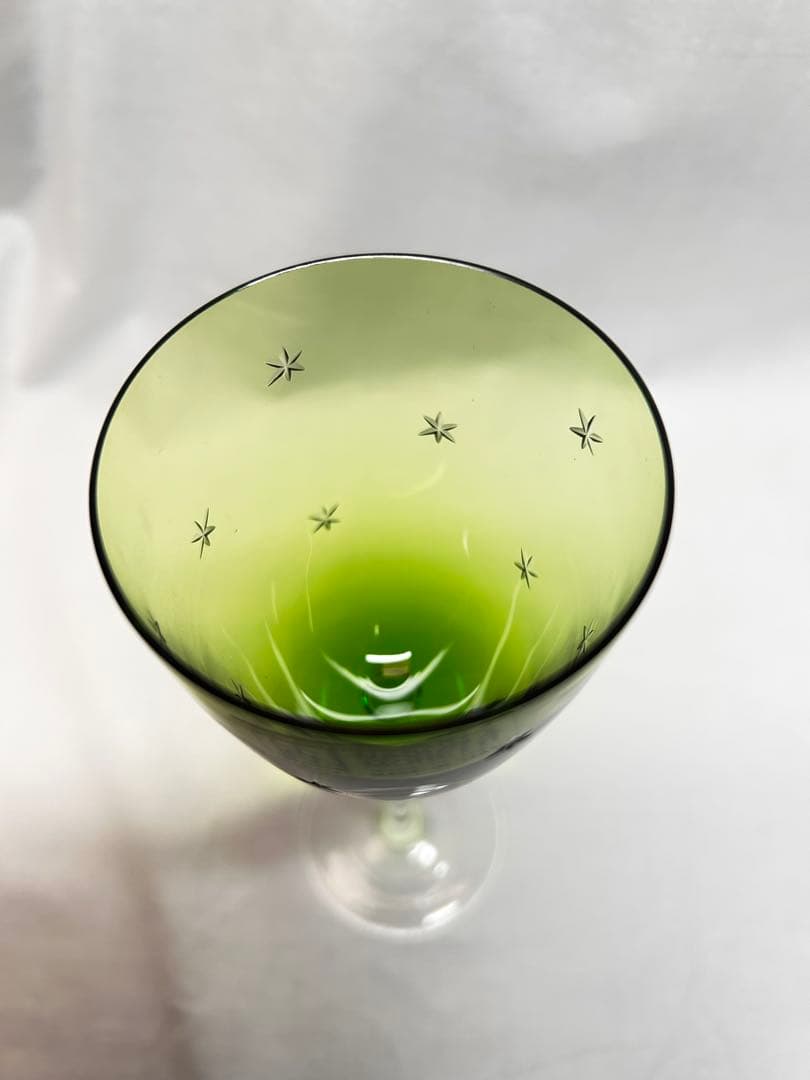 Nason & Moretti グリーンワイングラス約19cm