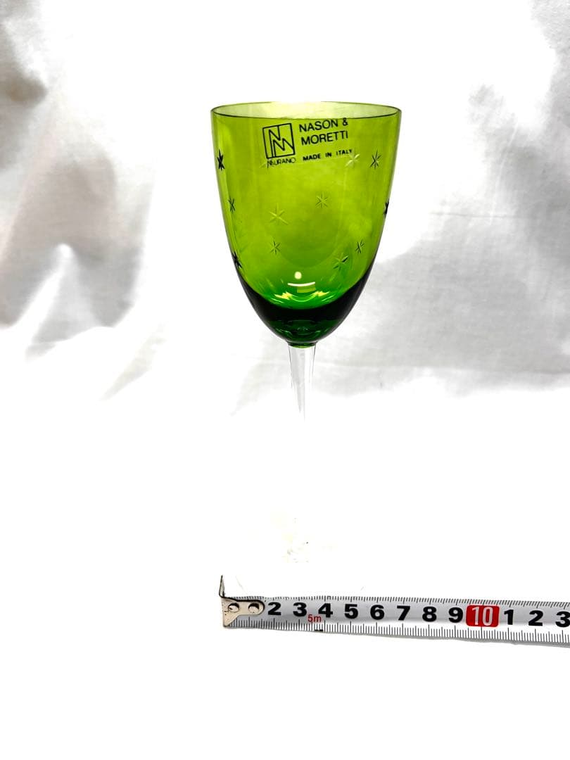 Nason & Moretti グリーンワイングラス約19cm