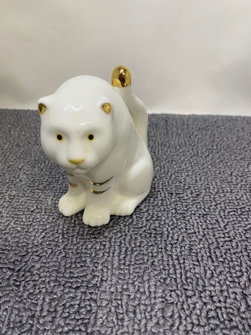 陶器製ホワイト動物置物12点セット