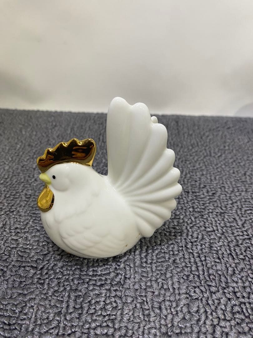 陶器製ホワイト動物置物12点セット