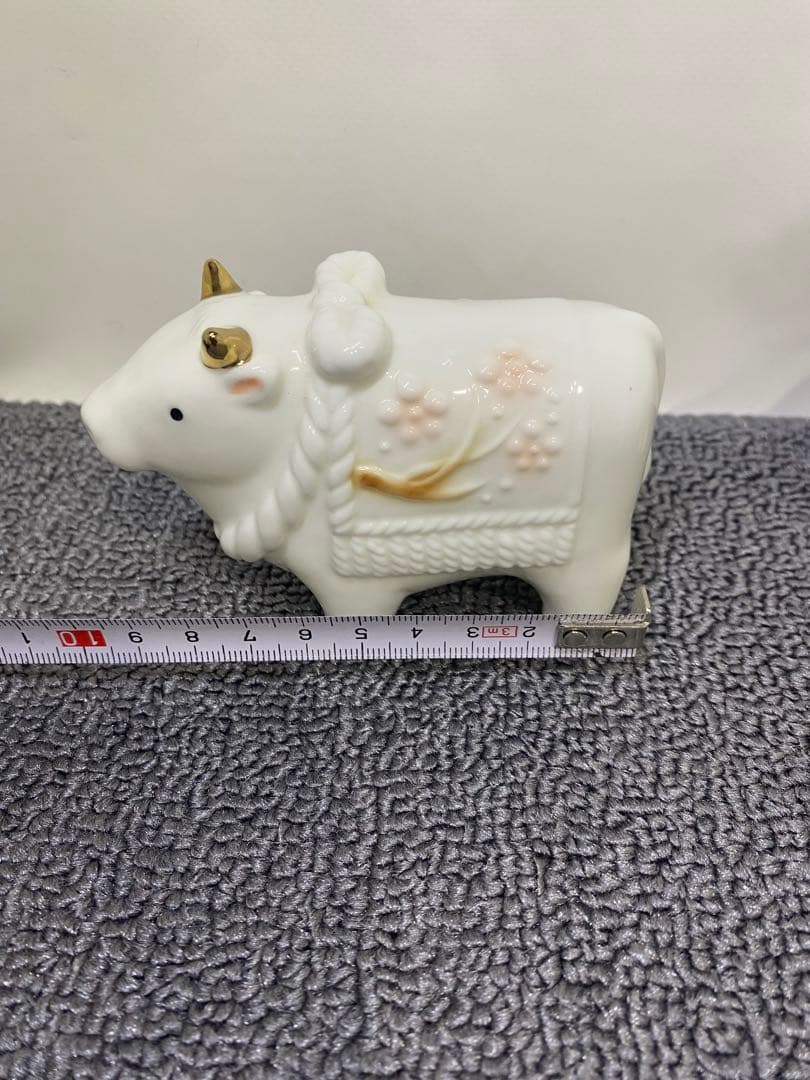 陶器製ホワイト動物置物12点セット