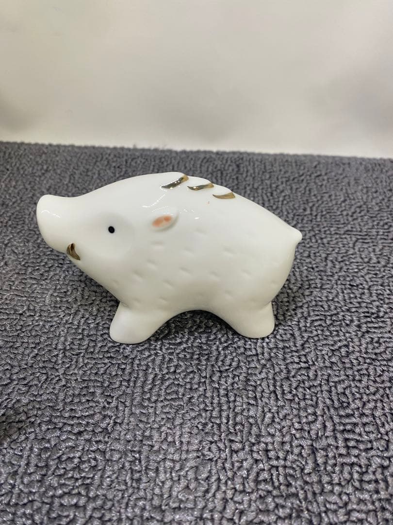 陶器製ホワイト動物置物12点セット