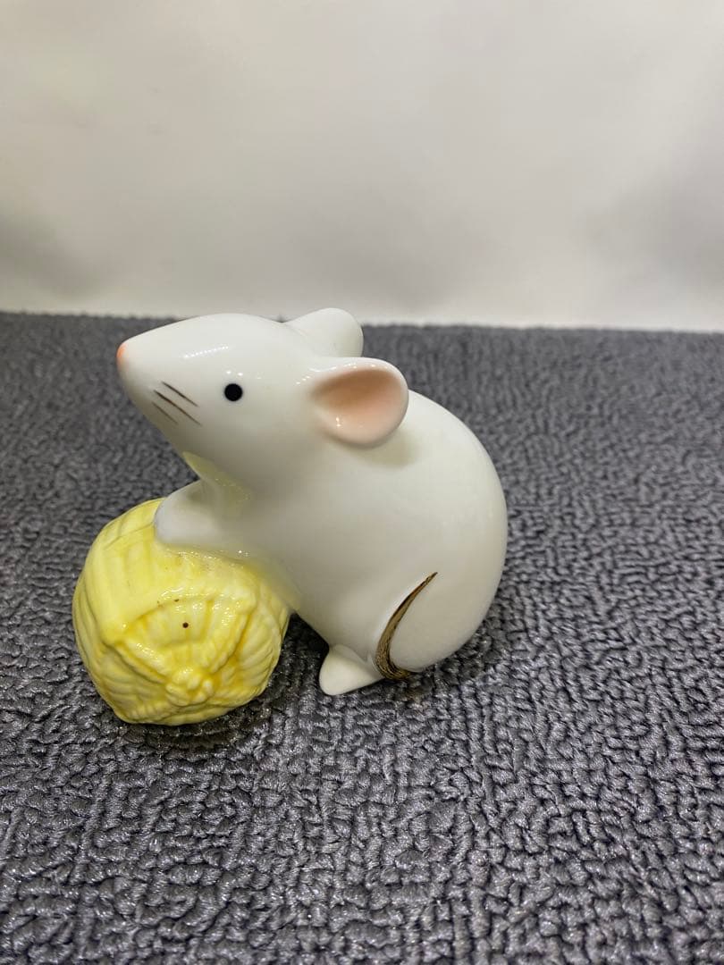 陶器製ホワイト動物置物12点セット