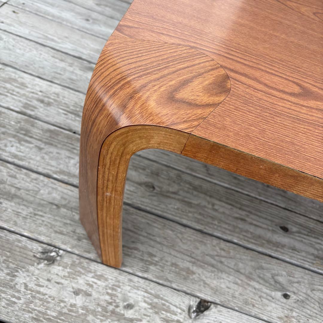 天童木工 TENDO 木製座卓 プライウッド ローテーブル 曲木 昭和レトロ