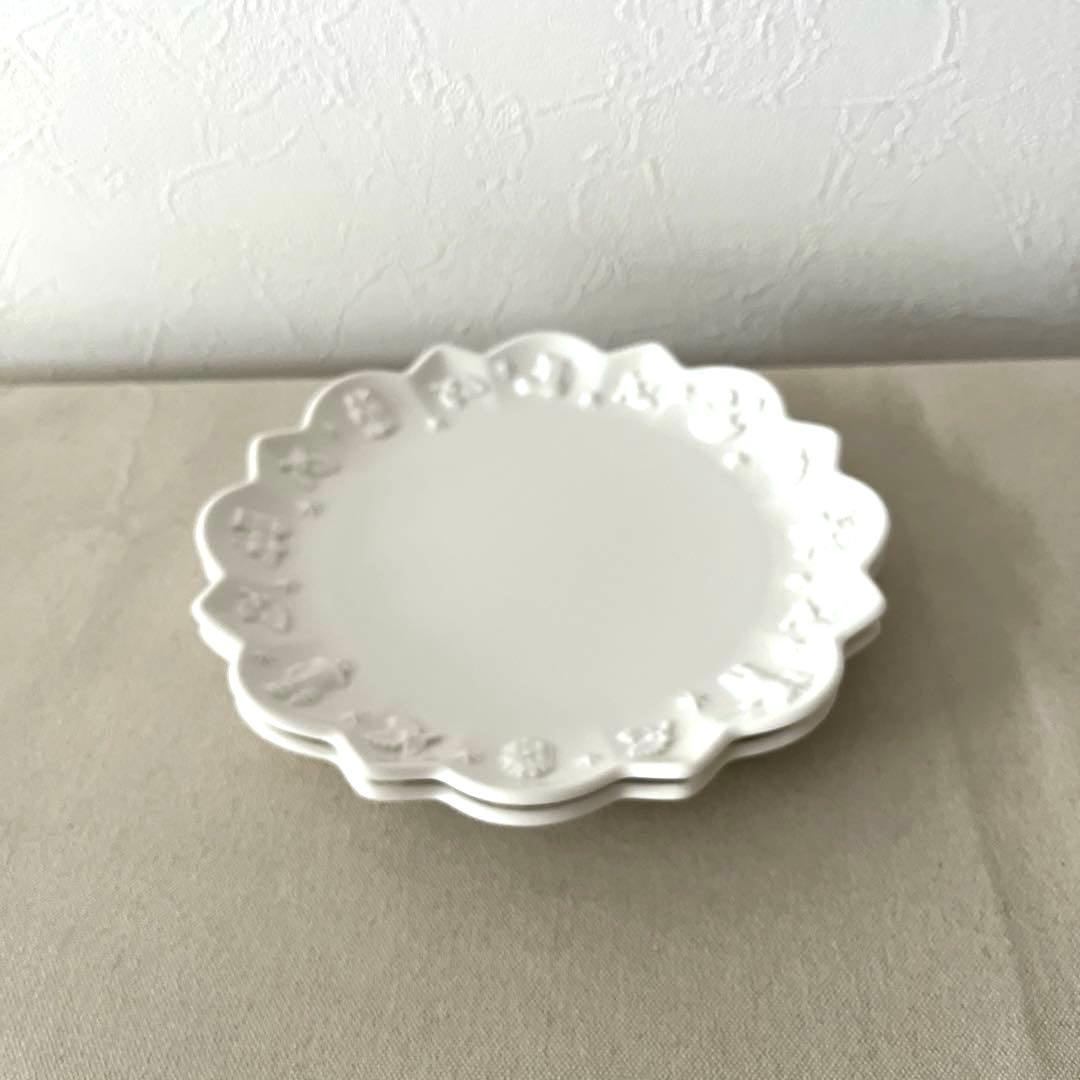 M439 ○ビレロイ＆ボッホ　クリスマス輪花プレート【2枚】未使用　かわいい