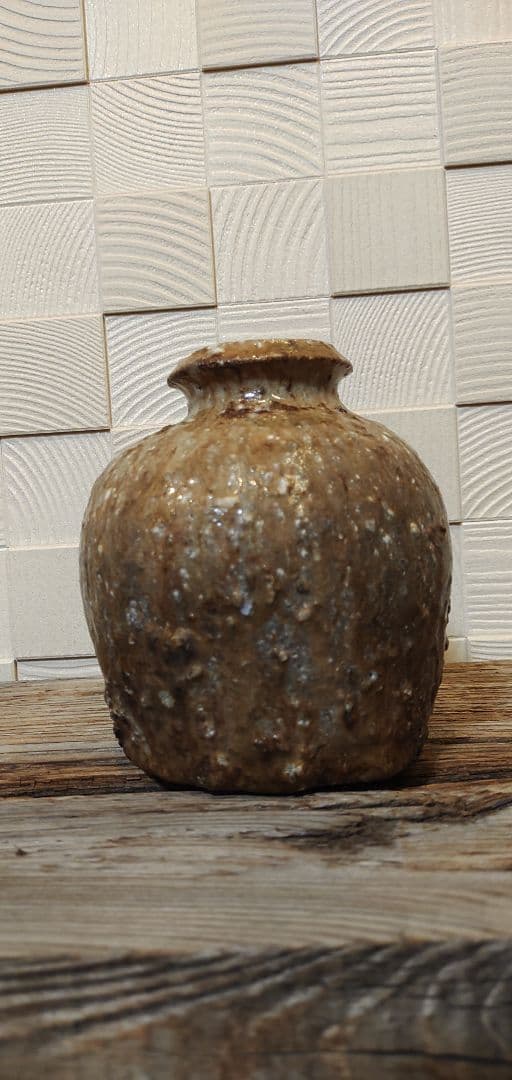 信楽　踞壺　谷清右衛門　一苔　共箱