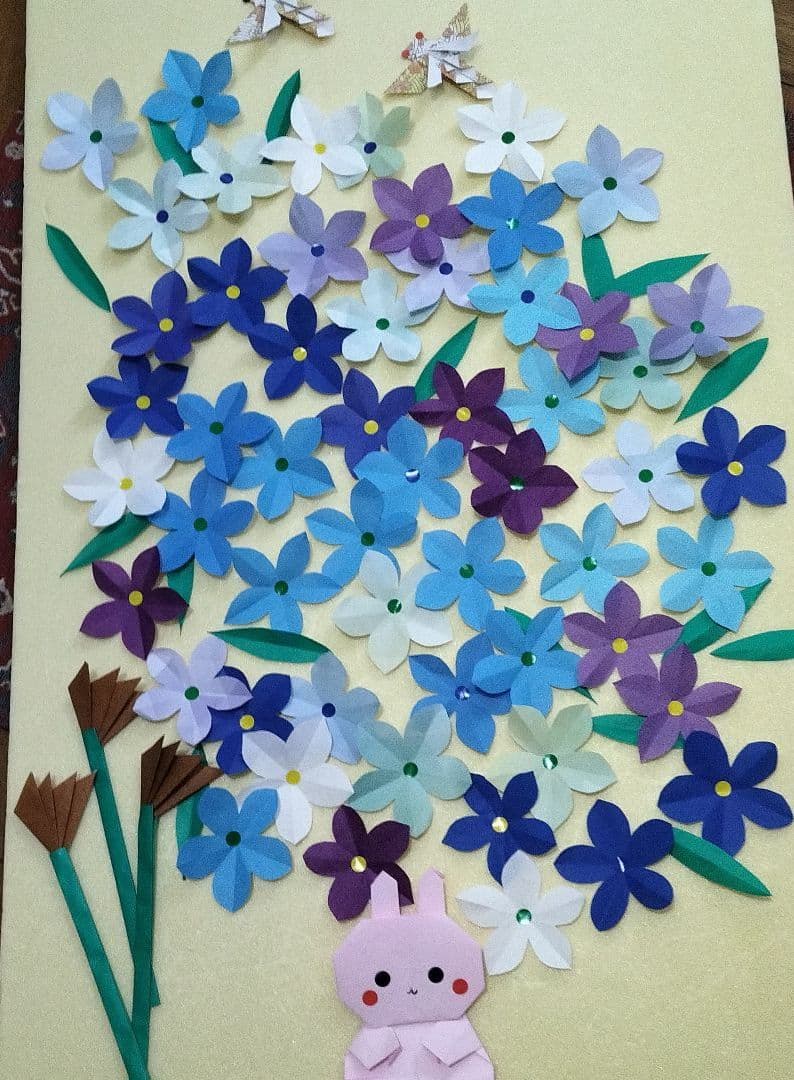 【Licoページ】折り紙　桔梗等75枚　壁面