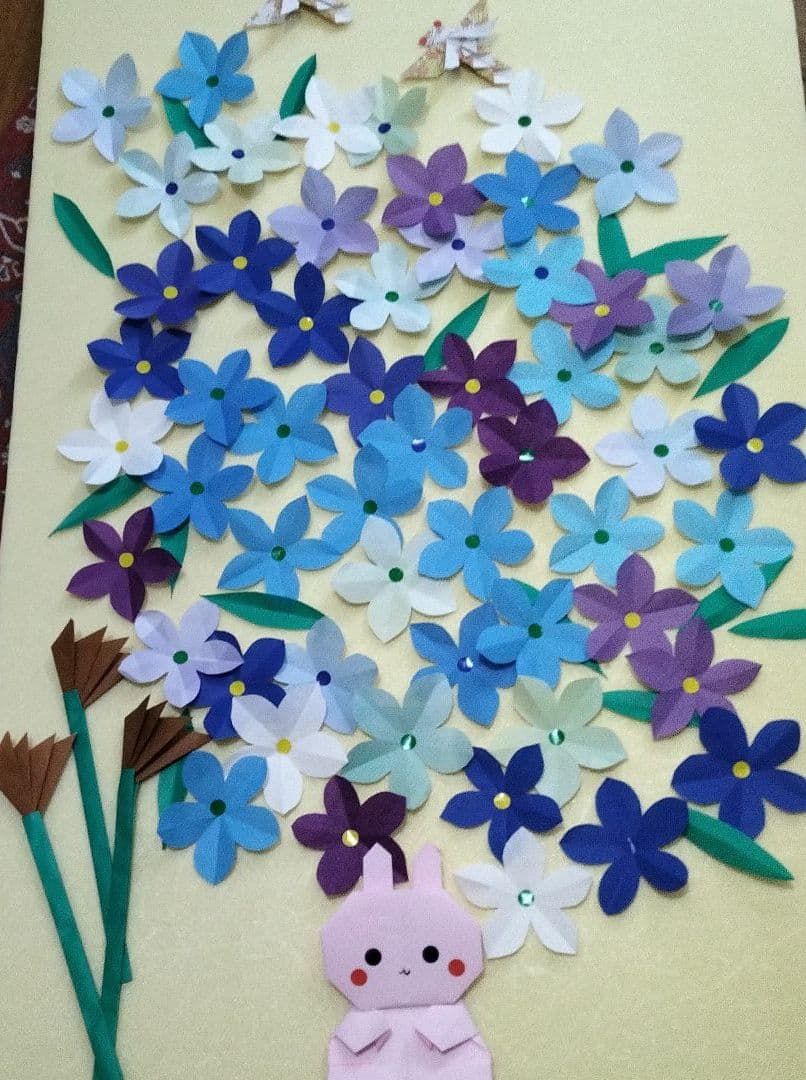 【Licoページ】折り紙　桔梗等75枚　壁面
