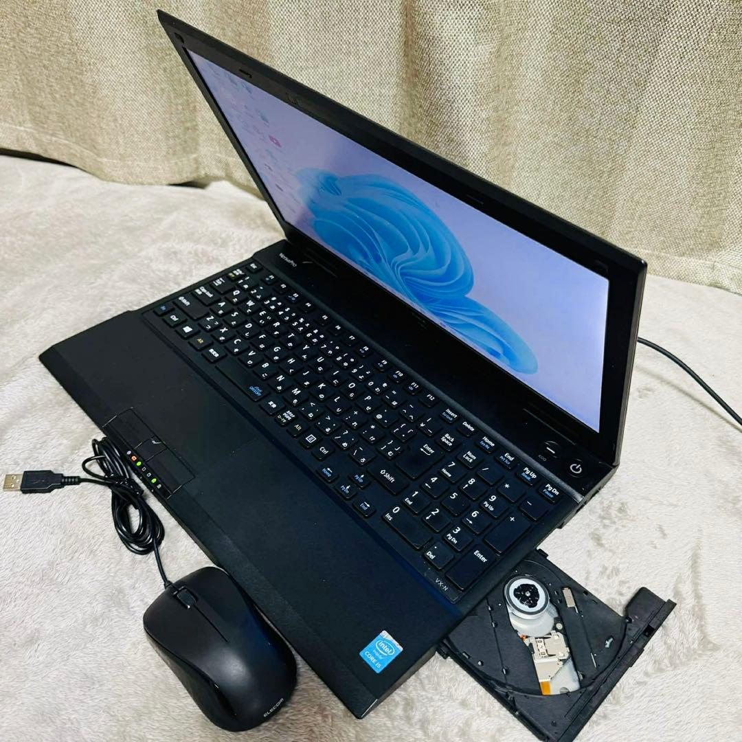 S352 NECノートパソコン i5メモリ8G高速Windows11オフィス付き