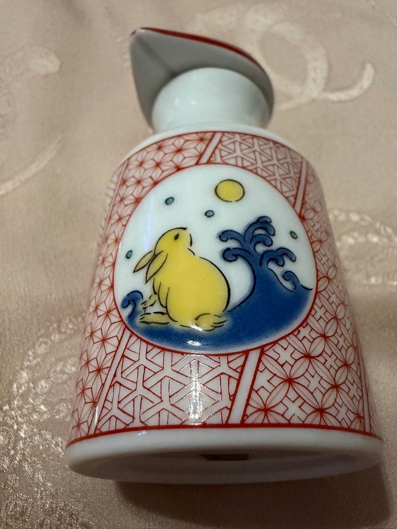 新品同様 【小皿５枚】九谷焼 青郊窯 3号 皿揃 赤絵金襴手 陶器 小皿 豆皿