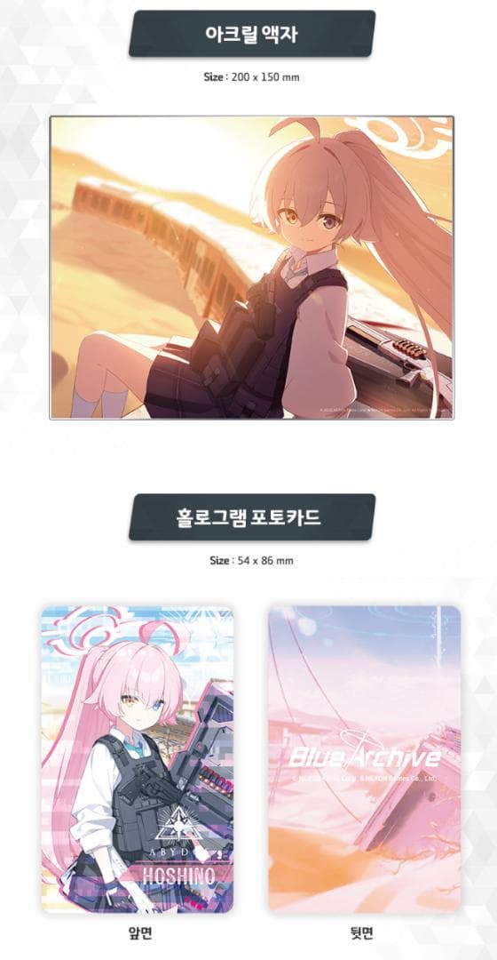 [韓国限定] ブルーアーカイブ 臨戦ホシノ メモリアルパッケージ