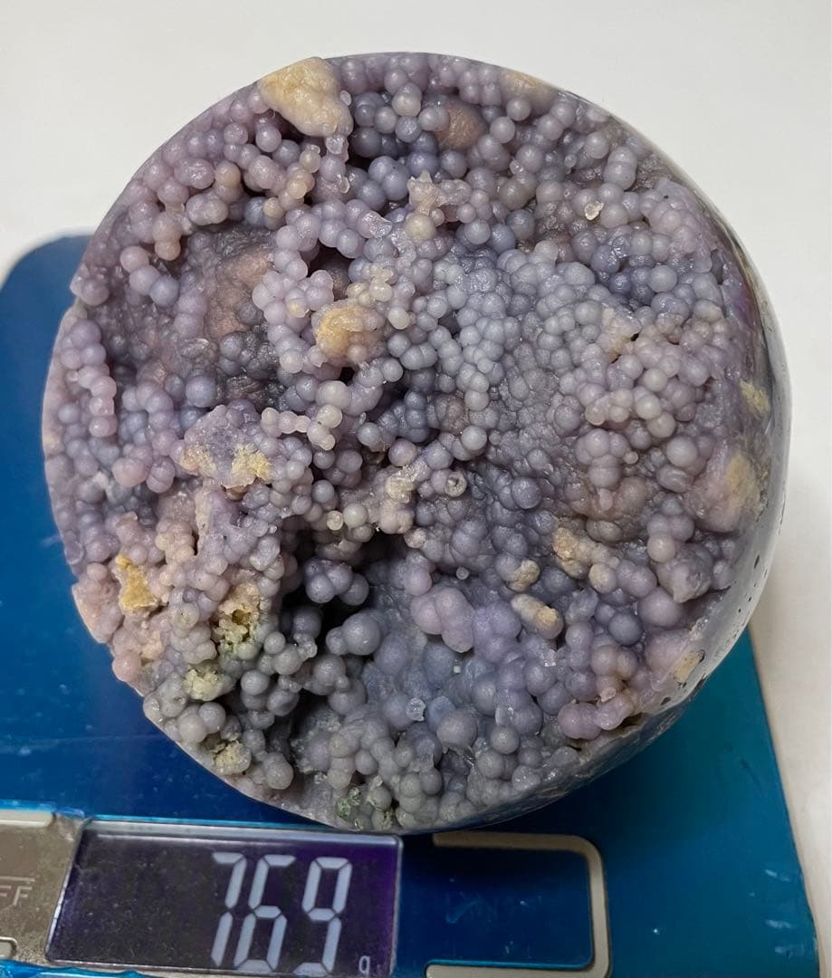 グレープアゲート カルセドニー スフィア 鉱物標本 葡萄瑪瑙原石 風水晶 幸運
