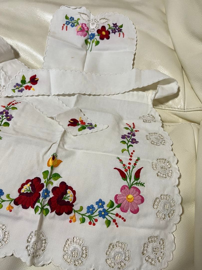 ハンガリー　カロチャ刺繍　エプロン