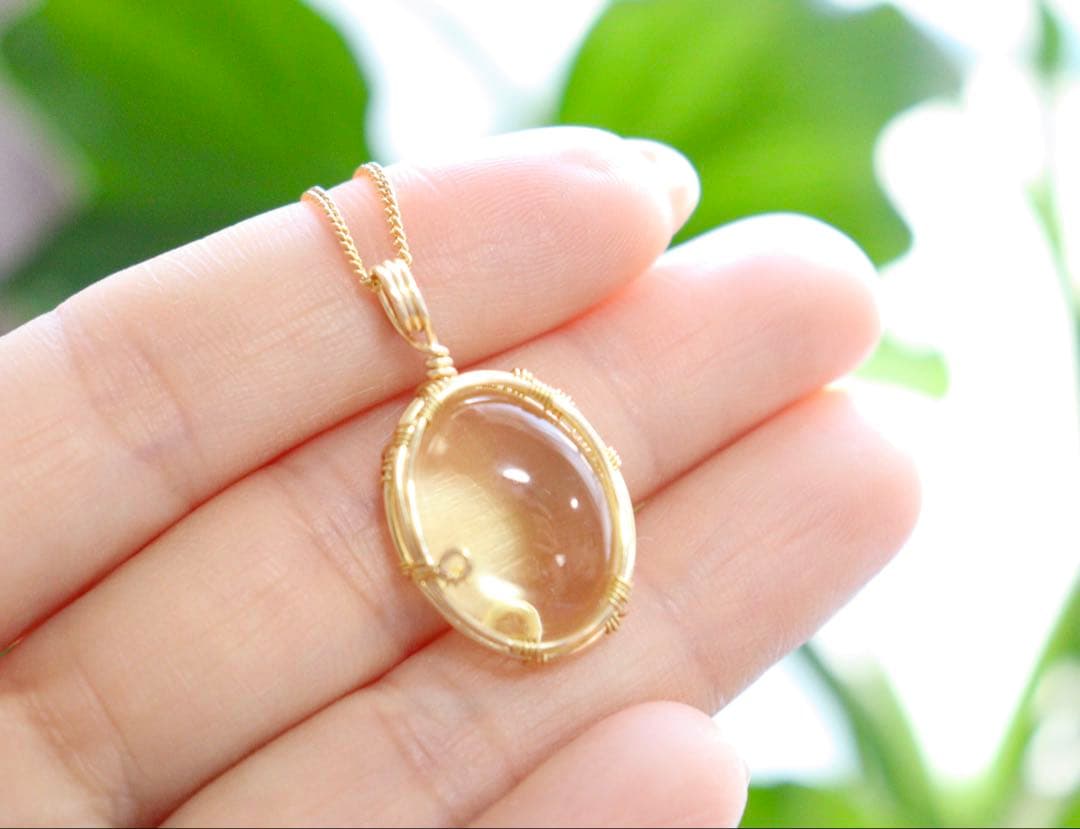 アンダラクリスタルワイヤージュエリーネックレス✧セレスチャルイエロー✧