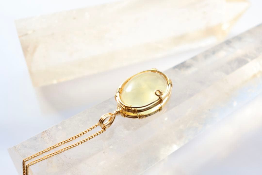 アンダラクリスタルワイヤージュエリーネックレス✧セレスチャルイエロー✧