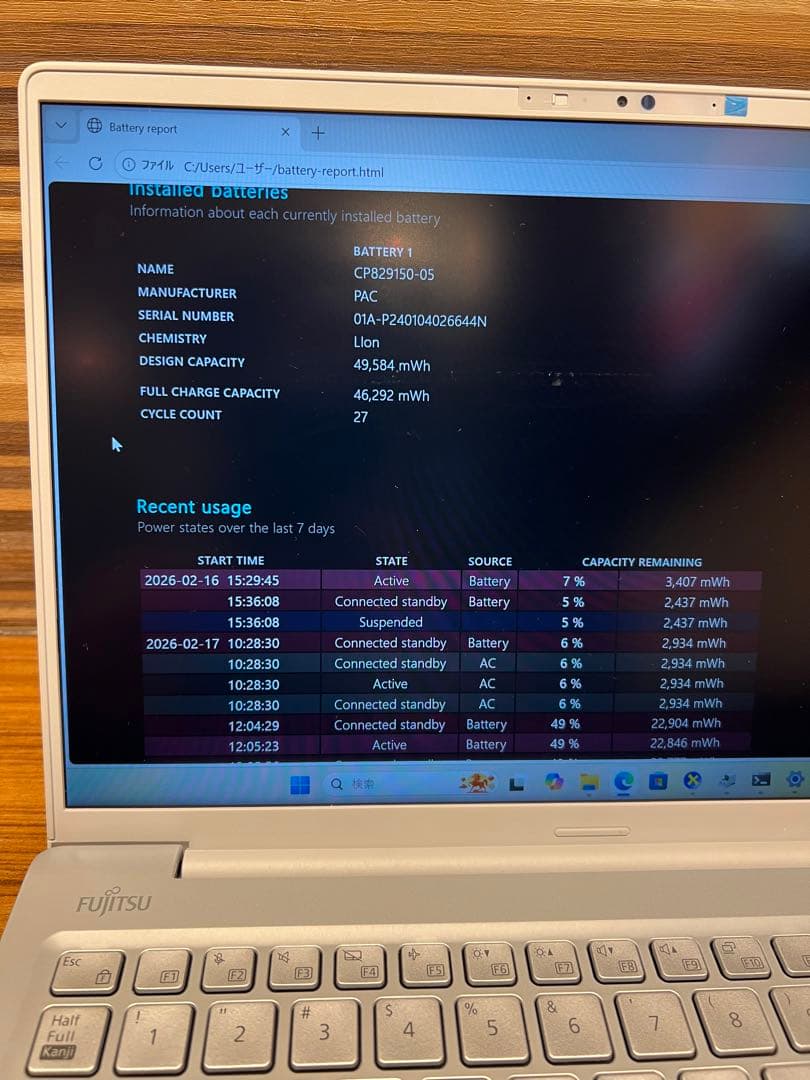 Fujitsu LIFEBOOK MH55/J1 タッチパネルR5 7520U