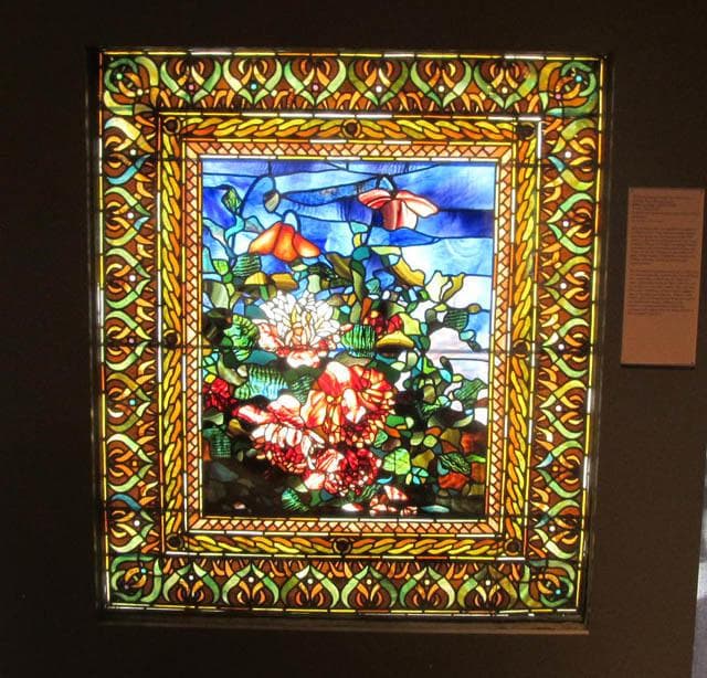 ジョン・ラファージ ヴィンテージ ステンドグラス 花 美術館 グラスマスターズ社