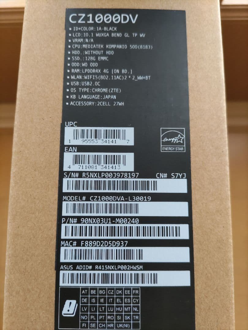 Chromebook本体 Chromebook Detachable CZ1 (CZ1000)