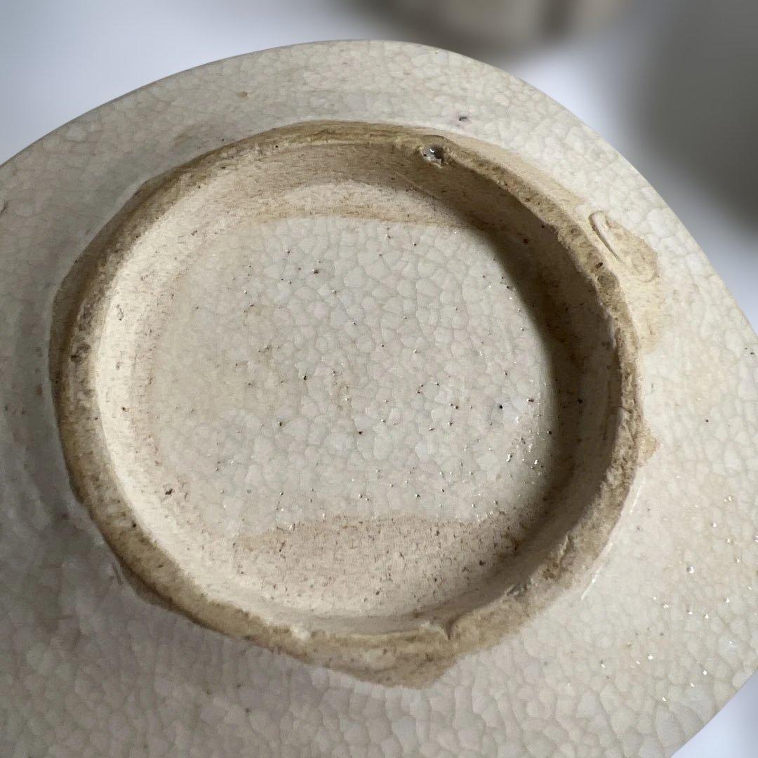 二十五世景正　加藤作助　志野四方向付六客　共箱　幅約9㎝　東Y7-0616⑤