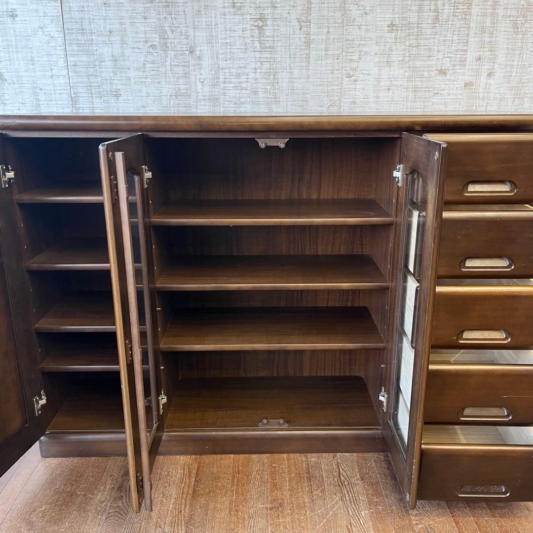 【アンティーク】昭和レトロ 木製 サイドボード カップボード 古家具 古民家