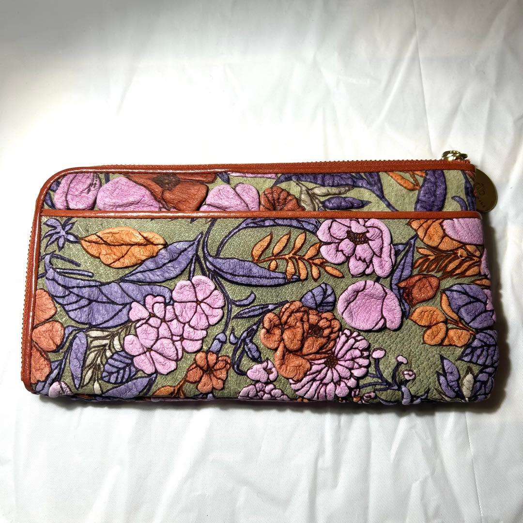 美品　デコブランシェ レディース 長財布 ブランド レザー 京香 本革